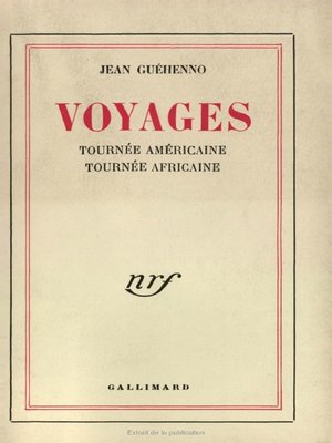 cover image of Voyages. Tournée américaine, tournée africaine